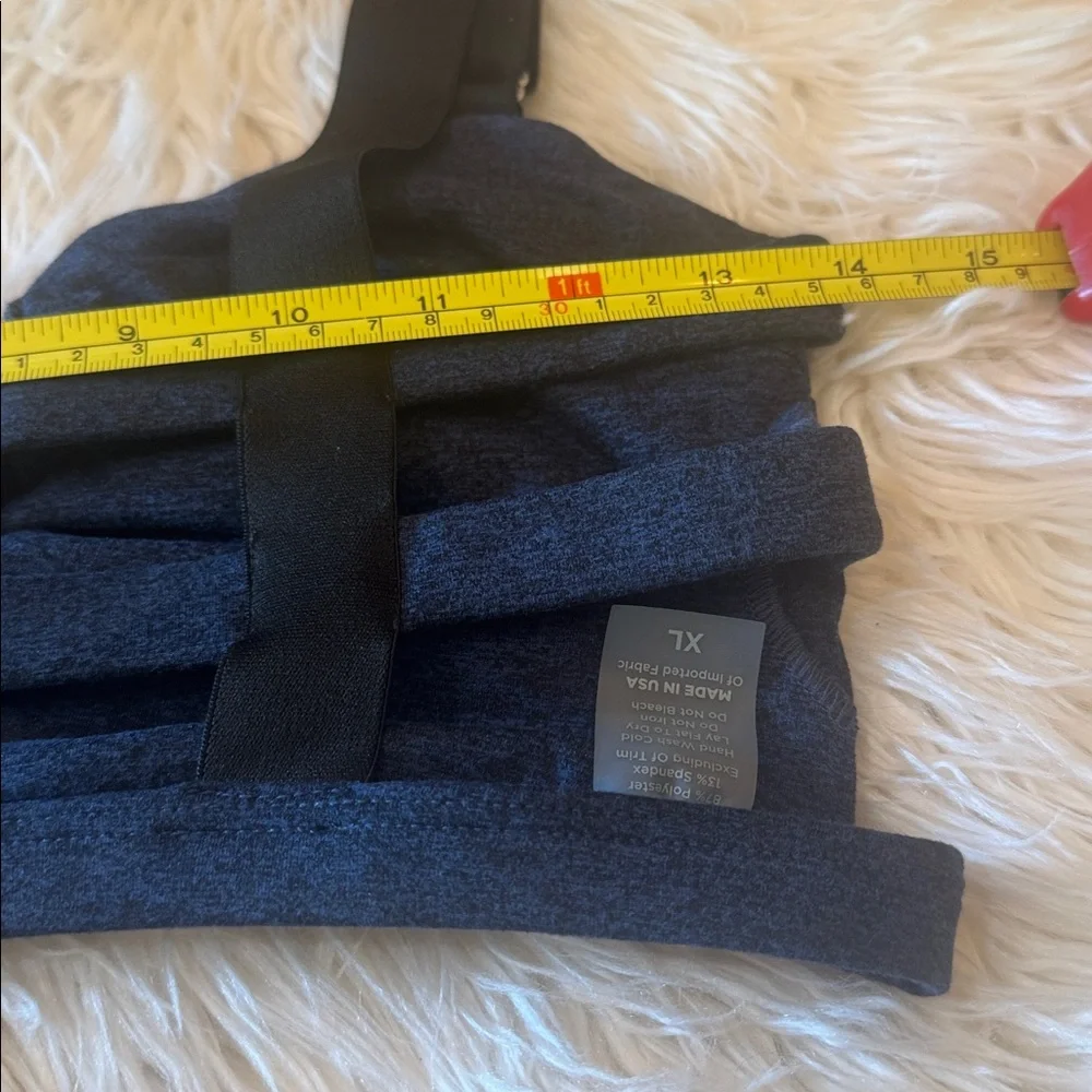 Bombshell Sportswear Navy Blue and Gold Top - Picture 6 of 7